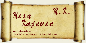 Miša Kajević vizit kartica